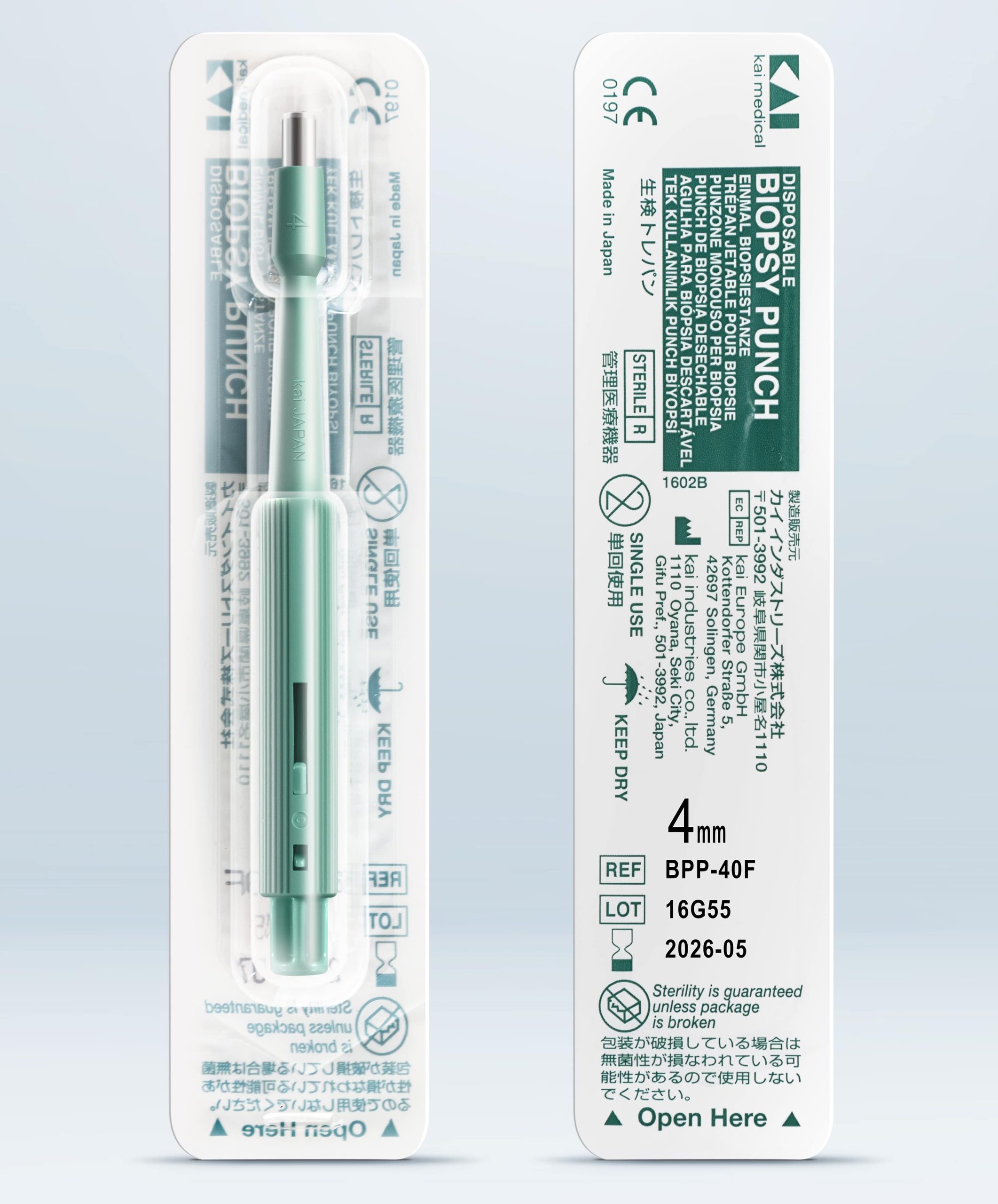 Punch Biopsia 6 y 8 mm Cirugía tejidos blandos, dermatología, odontología, cirugía menor, cirugía maxilofacial, ginecología.